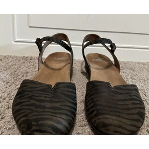 Dansko Women Rowan Sandal Size 41/10 Brown Black Tiger Nubuck Closed Toe Rare